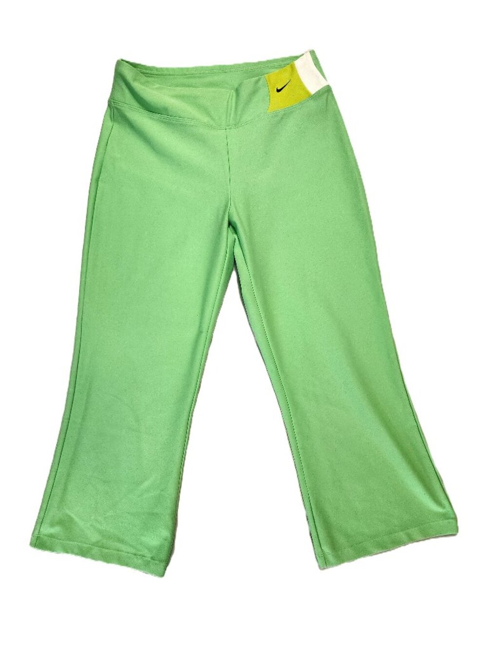 Nike Dri-Fit Green Capri Track Pants Y2K Cropped Women's Small